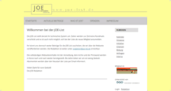 Desktop Screenshot of joe-list.de